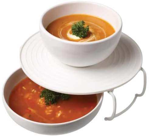 2 x Hot Mate Venteo Trays - Tray/Shelf/Lid - Heat two plates at the same time - Multipurpose Microwave Tray - Easy to Clean