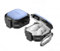 KQXG Case for Samsung Galaxy Buds Live/Buds FE/Buds 2 / Buds Pro/Buds 2 Pro - Soft Silicone & Hard PC, Semi-transparent with Carbon Fiber Texture, Shockproof, Secure Lock, Metal Hook -ST Blue