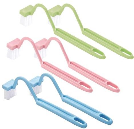 Molyorch 6 Piezas cepillos de Limpieza para Inodoro Tipo V, Multifuncional Cepillo Limpieza Hogar, Cepillo de Limpieza para Borde de Inodoro, Limpieza Hogar Adecuado para Baño, Cocina