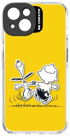 case&me Peanuts Hülle für iPhone 14, iPhone Snoopy Schutzhülle, Kameraschutz, geschützte Tasten, Gelb