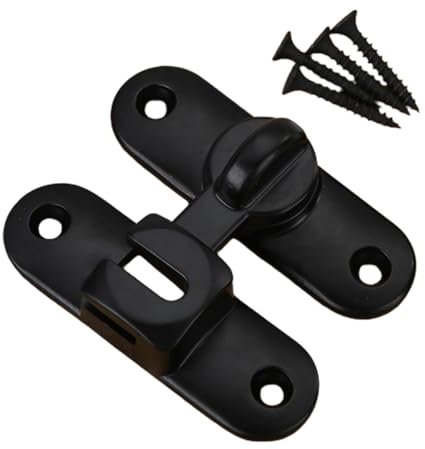 Scheunentor-Schlösser und – 90/180 Grad Türriegel, robust und robust für Scheunentor-Schiebetür, verschleißfeste Scheunentor-Schnapper, Uhr
