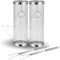 AVOID Rollender Grillkorb Edelstahl – BBQ Grillkorb Set rund & zylindrisch – Grillzubehör für Fleisch Fisch Gemüse – Spülmaschinengeeignetes Grillkorb Geschenke für Männer (Silber, 30cm×10cm)