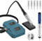 Stazione di saldatura per batteria Makita da 18 V, 60 W con display digitale LCD elettrico stazione di saldatura con filo di saldatura da 25 g, stazione di saldatura a riscaldamento rapido per fai da