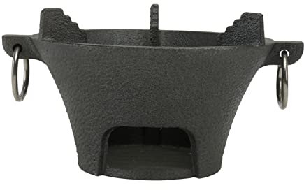 Poêle à charbon de fer portable de style japonais pour barbecue en plein air, camping, barbecue thaïlandais, foyer avec plaque de cuisson, réchaud de voyage compact et léger