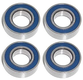 4x Kugellager 8x16x5 mm - 688 2RS Radial Rillenkugellager Wälzlager rcbay Chromstahl beidseitig gedichtet für 8mm Welle