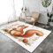 Teppich Bunt Dekor Teppich Kinder Wohnzimmer Teppiche 60 x 120 cm Indoor Bodenmatte Niedlich Eichhörnchen Kurzfloriger, moderner maschinenwaschbarer Rutschfester Heimteppich