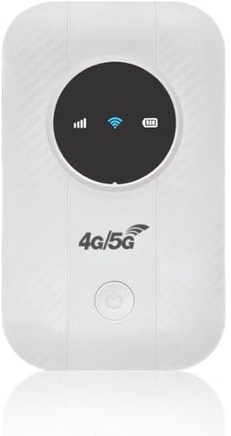 Router Hotspot Mobile 5G Sbloccato con Slot per Schede SIM, Modem USB da 300 Mbps 4G LTE, Collega Fino a 10 Dispositivi, WiFi Portatile per Viaggi, Affari, Casa