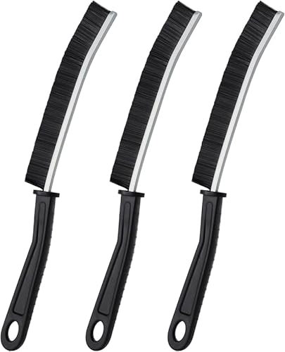 TSA Crevice Cleaning Brush 3 Pack – Precision Grout & Gap Scrub Brush for Tight Spaces, Window Tracks, Kitchen Sink Edges, and Bathroom Tile Lines
