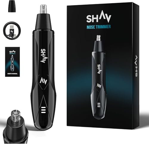 Rasoio per peli nasali shav taglio preciso rasatura senza fili in acciaio inox IPX7 impermeabile