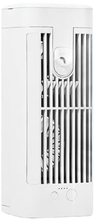 Portable Air Conditioner Cooling Fan, 3 Wind Speeds & Cool Mist, Mini Air Conditioner Desk Fan with Night Light for Home, Office