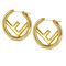 F Ohrringe Gold Creolen Ohrringe Damen, Creolen Gold Schmuck Damen, Sterling Silber 925 Hypoallergene Vergoldete, Geschenke für Frauen Geburtstage Valentinstag Jahrestag Weihnachten