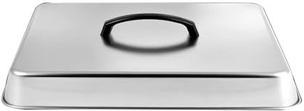 Grillabdeckung, Edelstahl-Grilldeckel, rechteckig, 29 x 21 x 10 cm, hitzebeständiger Griff, Dampfschmelz-Design, für Outdoor-Grill, Küchenzubehör