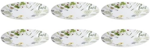 GILDE Porzellan Speiseteller/Essteller 26.5 cm Wild Flowers (27 centimeters, 6, stück)
