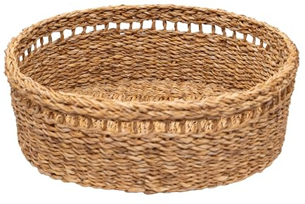 Arthur Cameron – Halda Handwoven Seagrass Tabletop Trays – Artisan Decorative Storage Baskets and Organiser Trays for Kitchen, Living Room, or Bedroom (Large)