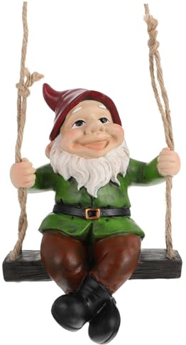 GALPADA Miniatur Gnomfigur aus Kunstharz als Zartes Dekor für Garten | Wetterfest und, für Hausbüro und Außenbereich, 1 Stück, Liebevolle Form, Festliche Deko