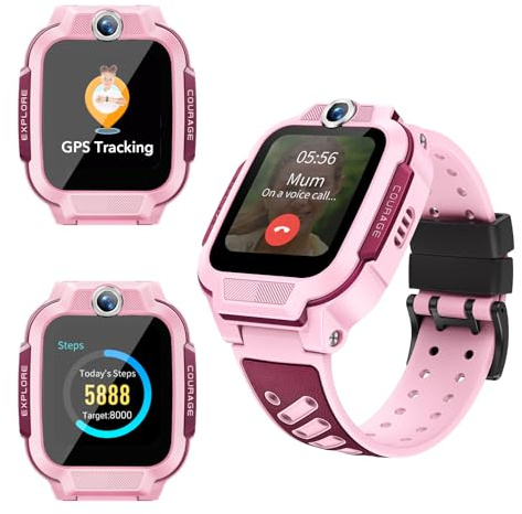 imoo Z3 Smartwatch per Bambini 4G con Telefono, Videochiamate e GPS Rosa