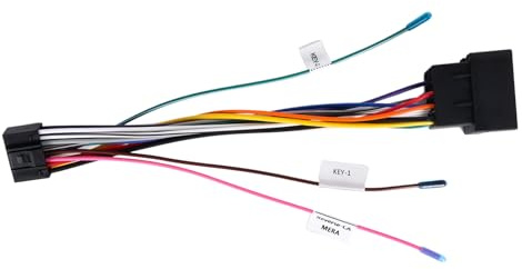NHOPEEW Cablaggio adattatore da 16 pin ISO ad autoradio Android – Connettore universale per cablaggio radio con comando al volante compatibile con veicoli Volkswagen, Mercedes-Benz e BMW