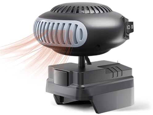 Chauffage électrique, souffleur d'air chaud, ventilateur de chauffage, désembueur de pare-brise, dégivreur, outils électriques compatibles avec la batterie 18 V