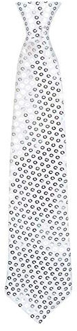 Boland - Krawatte, 1 Stück, Länge 40 cm, mit Gummiband, Spangles, Pailletten, Unifarben, Glamour, Accessoire, Karneval, Mottoparty, Kostüm, Verkleidung, Outfit, Unisex, Halloween, Anzug