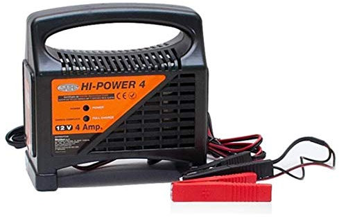 Saife 280231 Carica Batterie Auto e Moto, 4 Amp, 12V