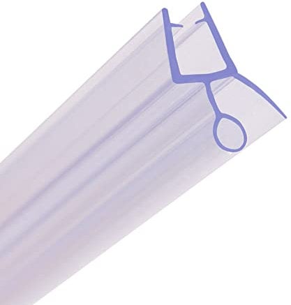 HNNHOME Rubber Plastic Bath Shower Screen Seal Strip for 8-10mm Glass Door Curved Straight 5-10mm Gap