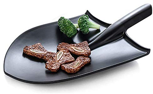 DUDDP Serviertablett Tablett Vorspeise Teller Servierplatte 100% Melamin, kreative Schaufelform, langlebig, niedrig- / hochtemperaturbeständig, leicht zu verpacken for Camping, BBQ, Sushi, Meeresfrüch