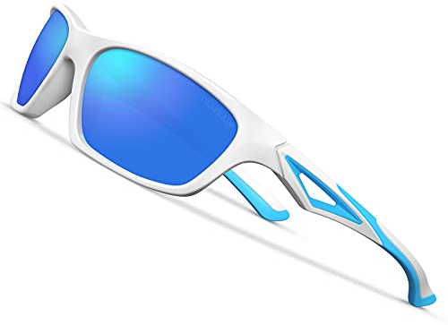 DEAFRAIN Kids Sunglasses for Polarized Boys Girls Child Toddler Baseball Sport Rubber Sun Glasses Age 3-7