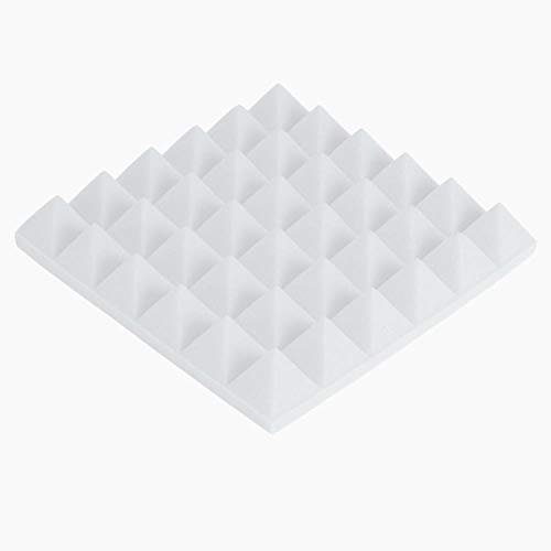 24Pcs 300x300x50mm 5 Farben Schallschutzschaum Studio Akustikschaum Schallschutz Absorptionsbehandlungsplatte Fliesen Polyurethanschaum, Weiß