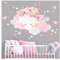 Little Deco Wandtattoo Kinderzimmer Mädchen Mond mit Schleife & Wolken I Mond 3-72 x 50 cm (BxH) I Wandsticker Babyzimmer selbstklebend Baby Wandaufkleber Sterne Kinder DL449-3