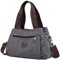 DIRRONA Canvas Tasche Damen – Vintage Handtasche Damen, Große Umhängetasche mit Mehreren Fächern, Verstellbare Schultergurte, Casual Schultertasche für Reise, Arbeit, Alltag & Diebstahlschutz