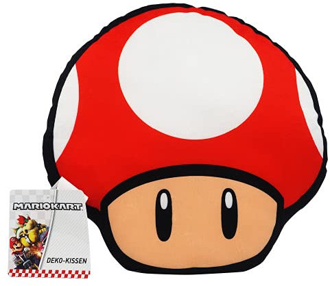 Nintendo - Deko Kissen Super Mario Turbo-Pilz Mushroom 1 Stück (1er Pack)