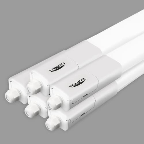 TONFFI LED Kellerlampe 115cm, 36W 4320LM Feuchtraumlampe, Garage Lampe Bürodeckenleuchte für Werkstatt Keller Wand Shop, IP65 Wandleuchte Neutralweiß 4000K, 5 Stück