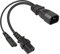 CERRXIAN 1FT C14 zu C7 + C13 Y Splitter Stromkabel, IEC 320 C14 Stecker zu C7+C13 Buchse AC Konvertierungskabel, für Computer, Projektor, Scanner, Drucker, etc.