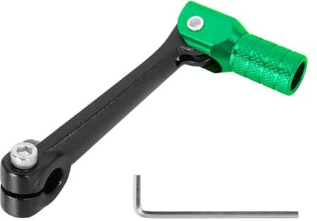 WATODAY CNC Klappbarer Schalthebel Motorrad mit L-Schlüssel für Kayo T2 T4 T4L TTR 125 Zonshen 250cc ATV Dirt Bike Pit Bike – 6061 Luftfahrt-Aluminium, Schwarz, Grün