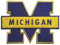 LIONX U of M Aufnäher Wolverines M bestickt zum Aufbügeln 6,3 cm breit