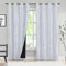 FMFUNCTEX Weiß Silber Blickdichte Vorhänge Metallic Zweig Muster Verdunkelungsvorhänge mit Ösen Thermovorhang Hitzeschutz Gardinen für Wohnzimmer Schlafzimmer 2er Set, 225 x 132 cm (H x B)