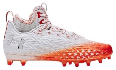 Under Armour Spotlight Clone 3.0 MC Herren Fußballschuhe, Weiß/Team Orange, 46 EU