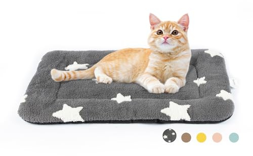 Mora Pets Cat Beds for Indoor Cats Washable Cat Mat Bed Flat Dog Crate Pad