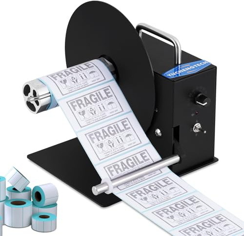 YUCHENGTECH Etikettenaufwickler Breite 100mm 2.5–20cm/s Geschwindigkei | Einstellbar Automatischer Etikettenaufwickler Zweiwege Etiketten Aufwickler Label Rewinder