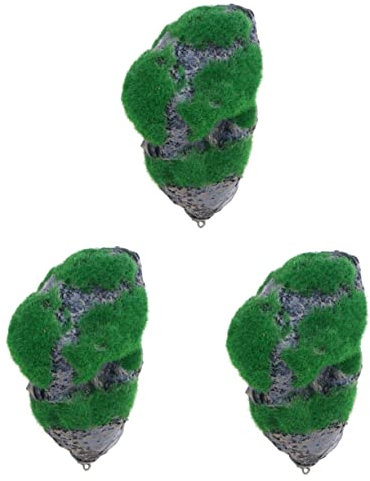BESPORTBLE 3 STK Aquariumdekoration Bimsstein Aquariensteine Künstlich Aquarium-Ornamente Aquarium-dekorsteine Hund Stirnband Schleife Fischfelsen Menschengemachter Felsen Moosstein