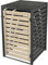 dobar® Green Label Mülltonnenverkleidung 1er 120 L in Anthrazit-Schwarz aus Holz als Bausatz - Mülltonnenbox mit Deckel und Schwingtür zweifarbig - 67 x 64 x 94 cm