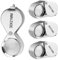 Juwelierlupe 30x, 4 Stück Faltbare Taschenlupe Zum Klappen Mit Griff - Mini Klappbar Eschenbach Lupe für Edelsteine, Diamanten, Pflanzen, Münzen