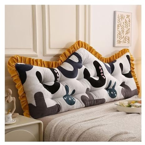 Yahbrra Headboard, Large, Comfortable Reading Cushion, Backrest In Bed, 2 In 1 Backrest and Head Cushion, Long, Crystal Velvet, 180 * 65cm