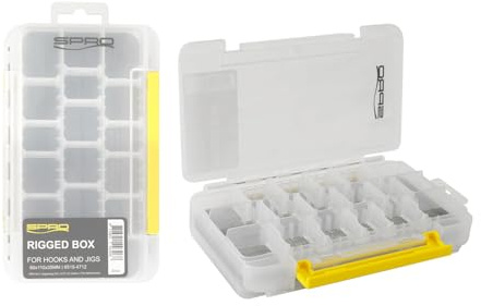 Spro Double Boxes - Robuste, Vielseitige, Wasserfeste Angelboxen, Aufbewahrungsbox, Köderbox, Angelzubehör, Organizer mit Sicherheitsverschlüssen