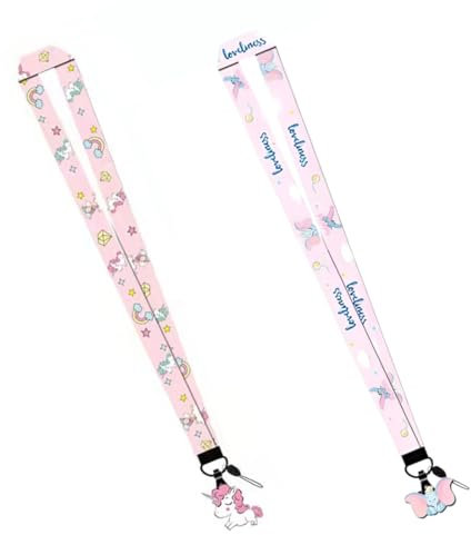 WBZOWRB Cordon Tour de Cou, Tour de Cou Badge, Lanière pour porte-badge et clés, Lanyard avec mousqueton, peut servir comme porte-badge et porte-carte, 2 pièce
