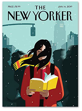The New Yorker Magazine Cover Poster The New Yorker Magazine Prints Illustration Wall Art Rétro Toile Peinture Home Decor Bild 40 x 60 cm ohne Rahmen