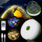 Yizhet 10m Camping Lichterkette Aufrollbar 2 in 1 Outdoor Wasserdicht Lichterkette mit 9 Beleuchtungsmodi Tragbare Wiederaufladbare Led Lichterkette für Camping, Wandern und Hofdeko(Warmweiß)