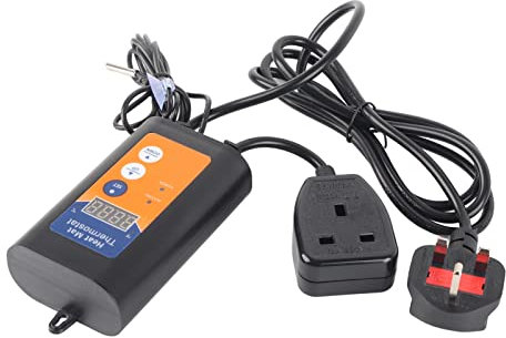 TOOLSGO 1000W Reptile Digital Temperature Controller Thermostat Plant Growth Temperature Regulator UK Plug 230 V for Home Greenhouse