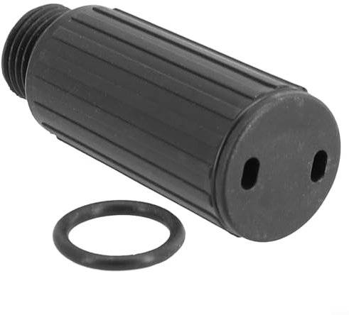Tappo di sfiato per compressore d'aria M15 x 1,50 mm, con guarnizione di tenuta, valvola per asta di respirazione in plastica, tappo di sfiato con filettatura per iniezione di olio, nero, per officina