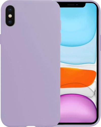 BTH - Hülle für Apple iPhone X/10 - Silikonhülle Backcover - Schutzhülle - Dünnes Design Flieder